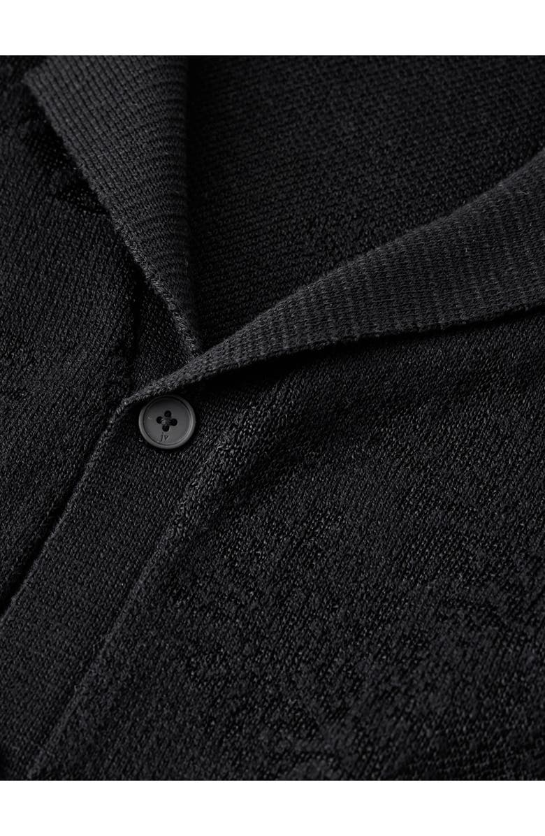 John Varvatos Arlon Paisley Sheen Camp Shirt, Alternate, color, Black