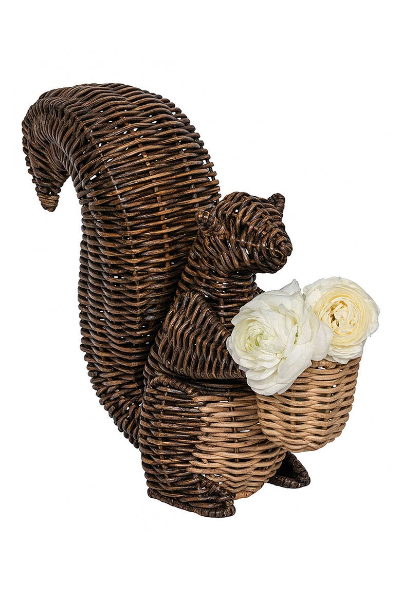 Devon Will Squirrel Vase, Alternate, color, BROWN