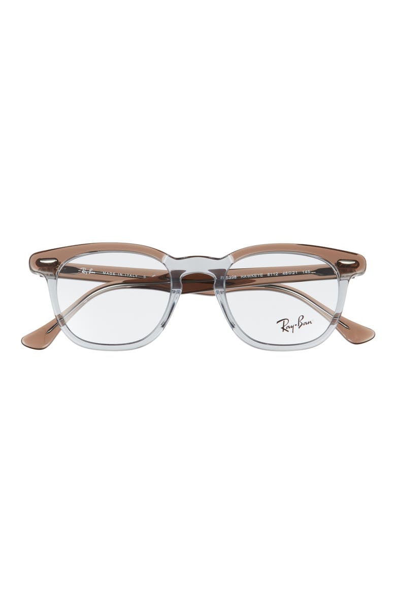 48mm Small Blue Light Blocking Glasses, Main, color, BROWN GREY