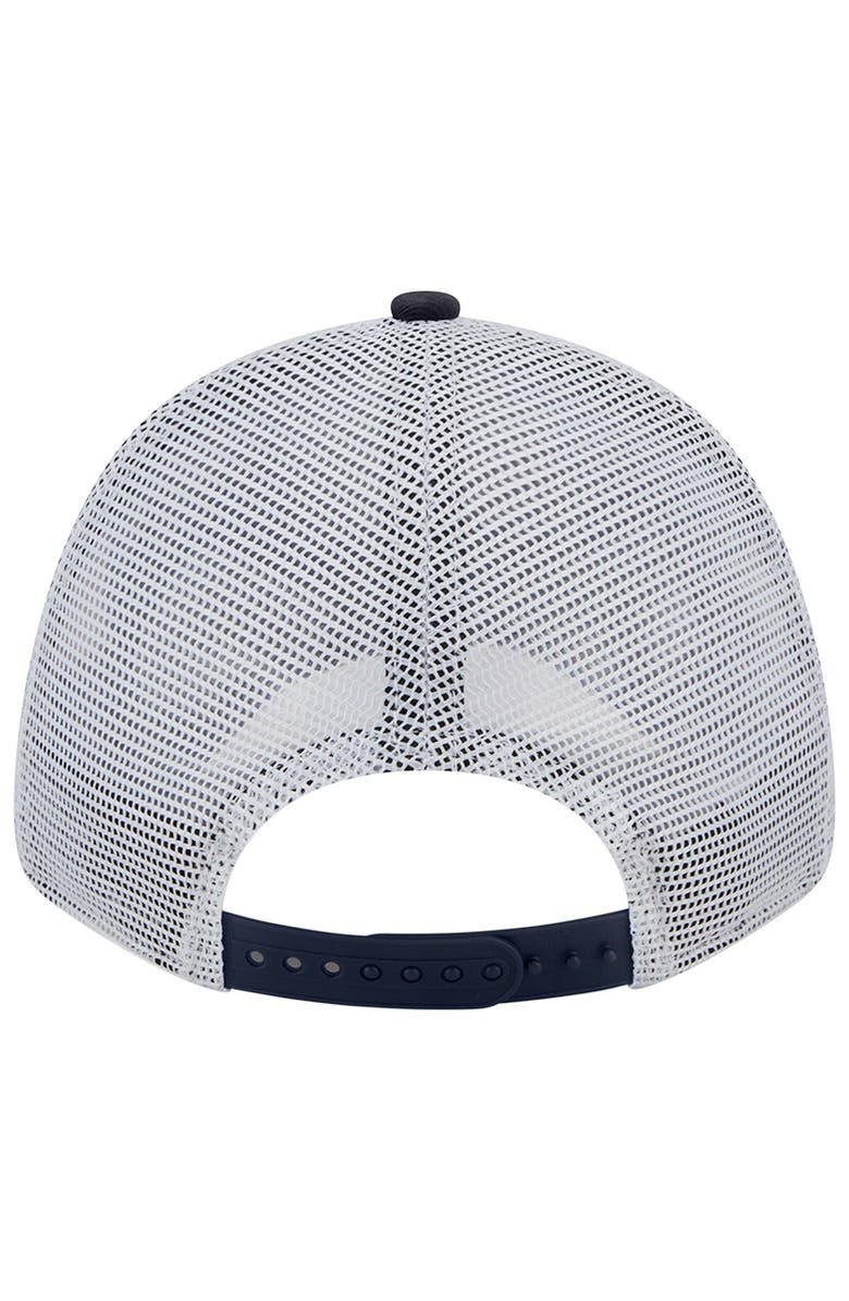 New Era Men's New Era Navy/White New York Yankees Logo Patch 9FORTY Trucker Snapback Hat, Alternate, color, Navy