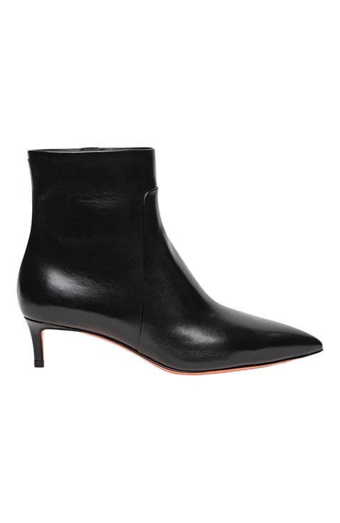 ブーツその他 SANTONI Woman Heeled booties Black WTAE70513HK2TLGA N01 Santoni Black Chelsea High Heel Boot • Brogue