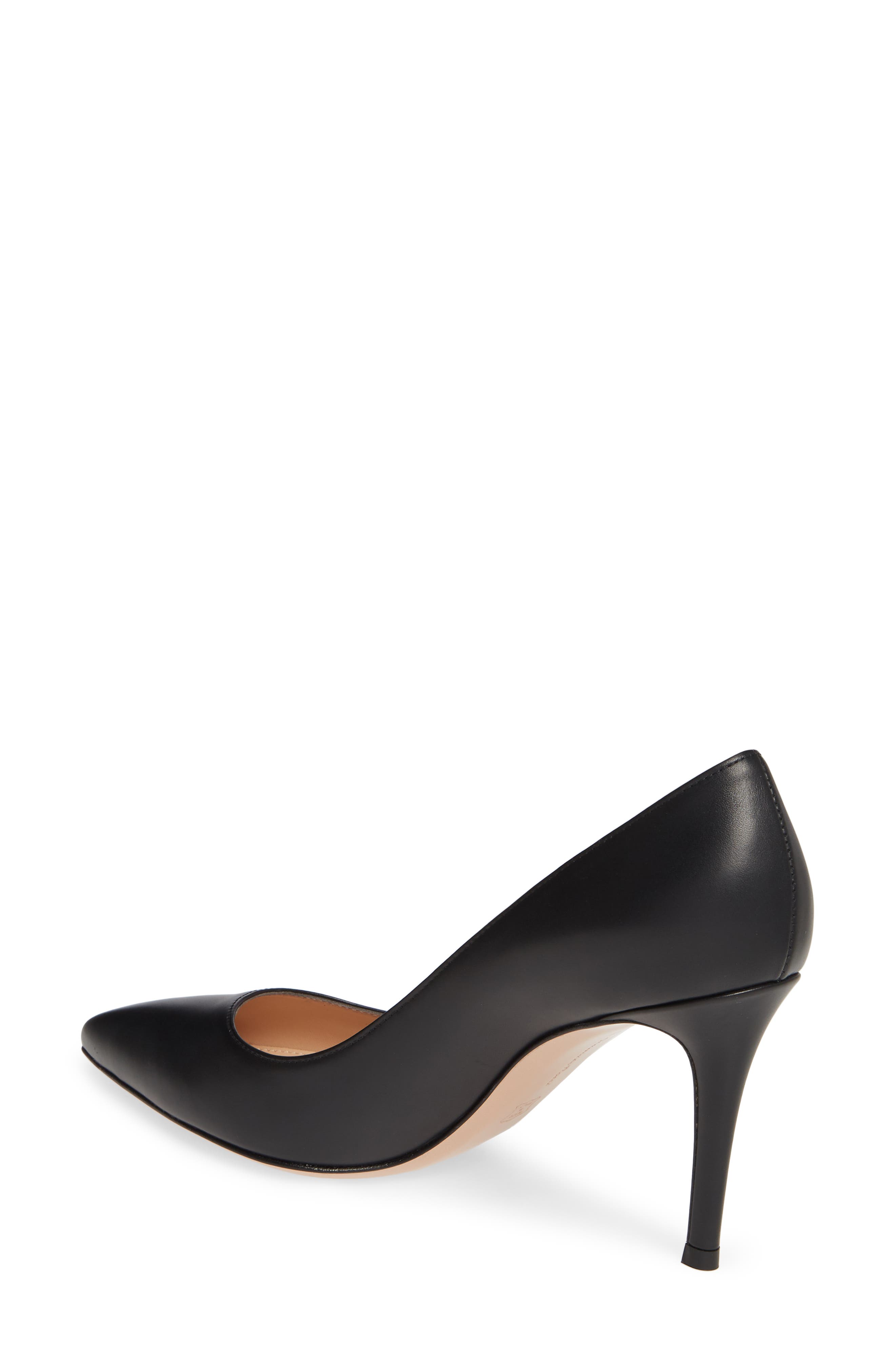 Gianvito 85 Pump, Alternate, color, BLACK LEATHER