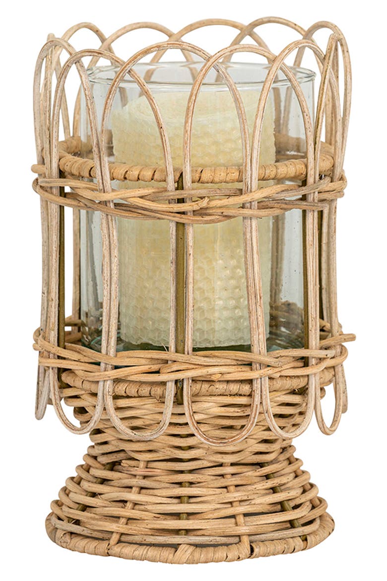 Provence Rattan 8.5-Inch Hurricane, Alternate, color, NATURAL/ WHITEWASH
