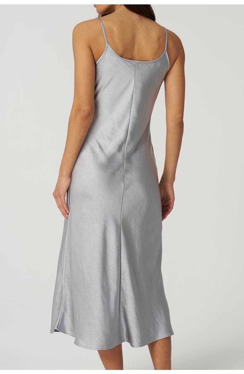 Franne Golde Bias Cut Satin Midi Slip Dress, Alternate, color,