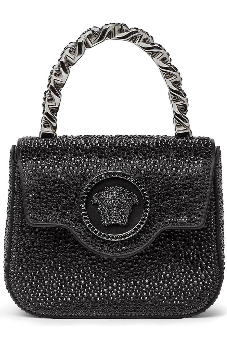 Versace Mini Crystal La Medusa Handbag, Main, color,