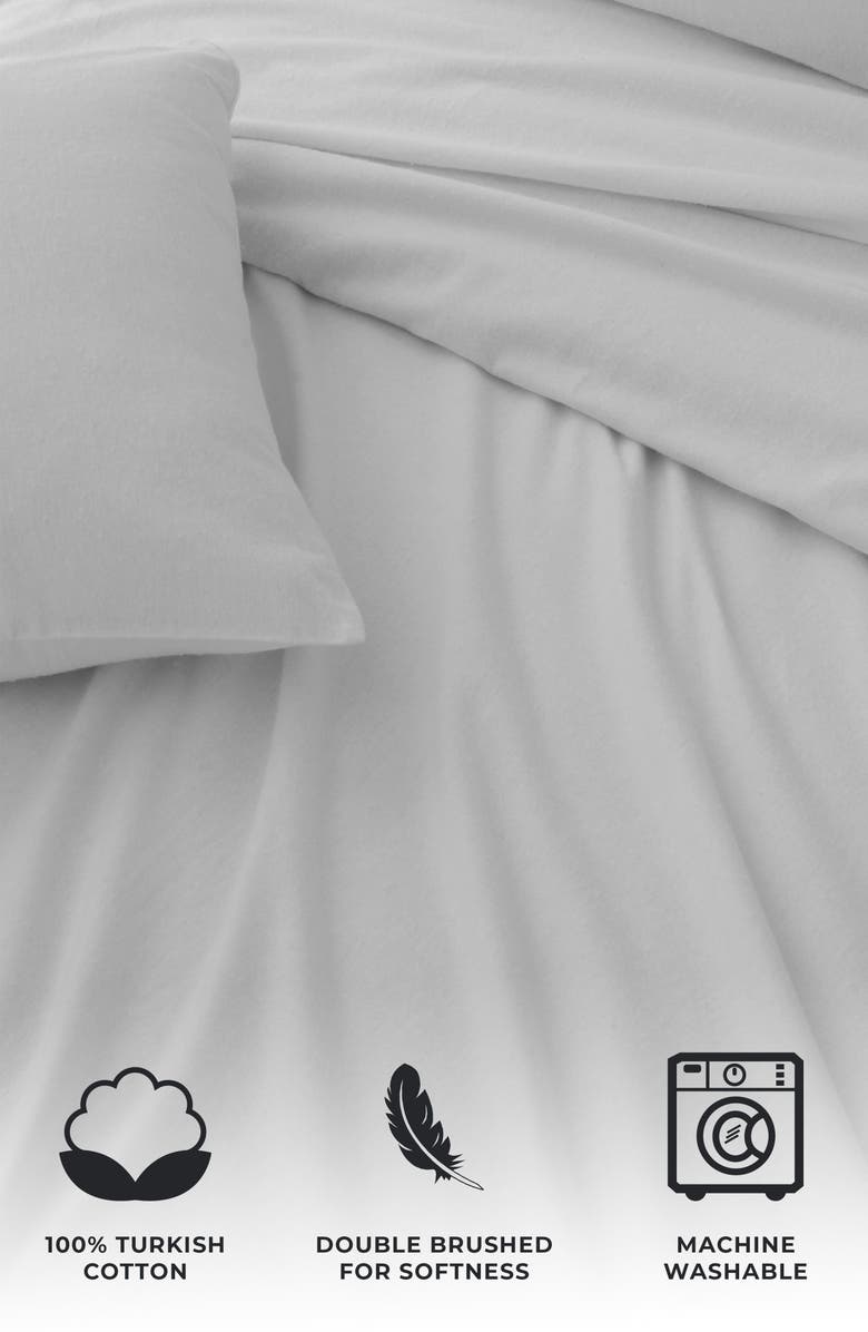 Woven & Weft Turkish Cotton Solid Flannel Sheet Set, Alternate, color,