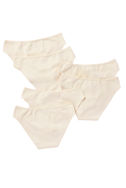 Yellowberry Everyday Cotton Undie 6pk In Beige