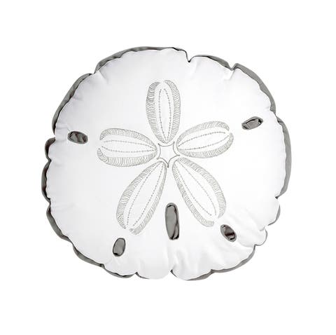 Sand Dollar Shaped Indoor/Outdoor Accent Throw Pillow