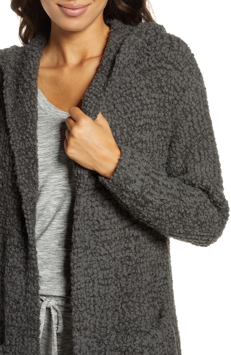 Barefoot Dreams<sup>®</sup> Bouclé Knit Hooded Cardigan, Alternate, color, 