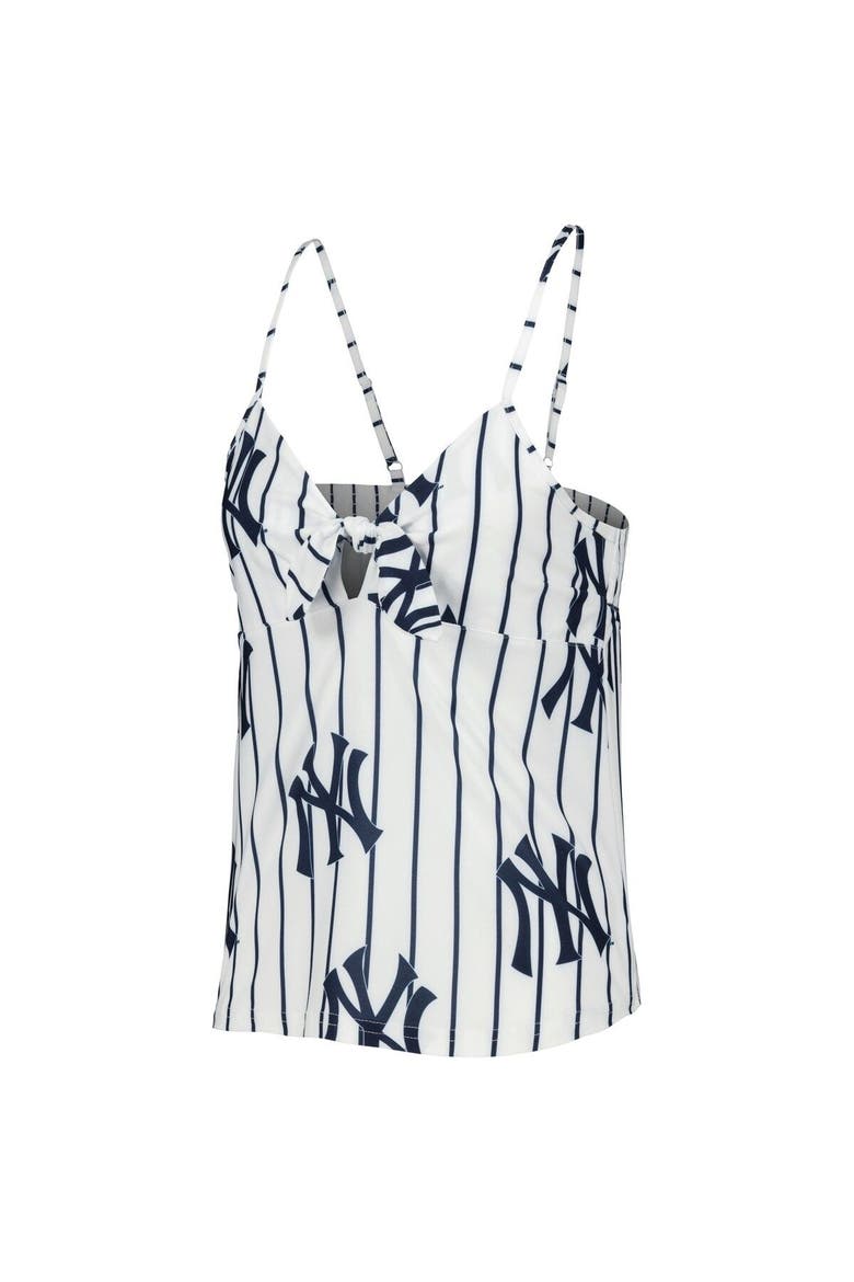 Women's Concepts Sport White New York Yankees Reel Allover Print Tank Top & Shorts Sleep Set, Alternate, color, White