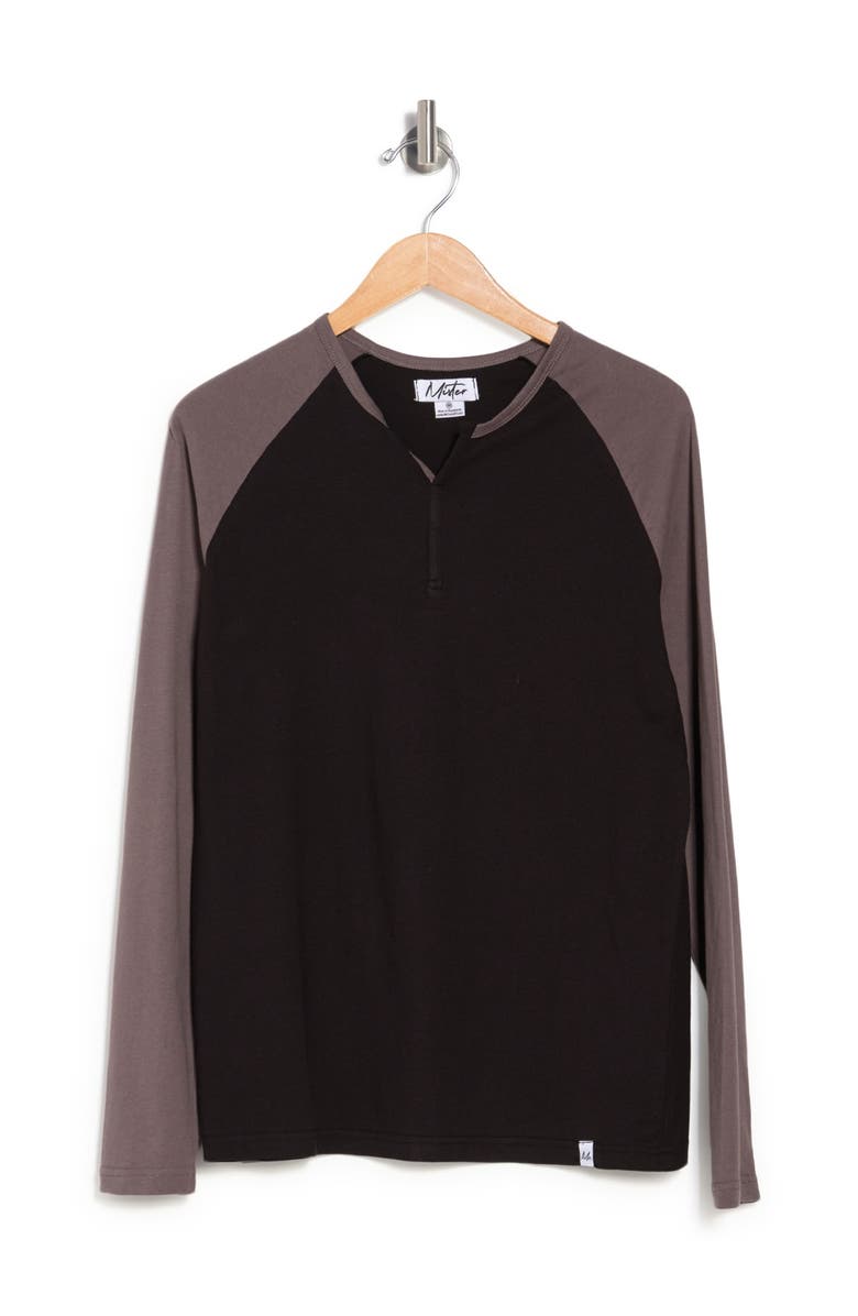 MISTER Long Sleeve Pocket Lounge Henley T-Shirt, Alternate, color, 