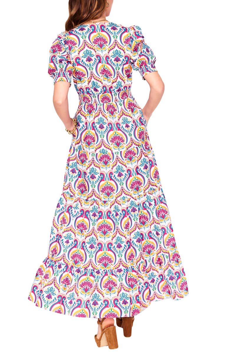 Boden Bella Puff Sleeve Tiered Maxi Sundress, Alternate, color, 