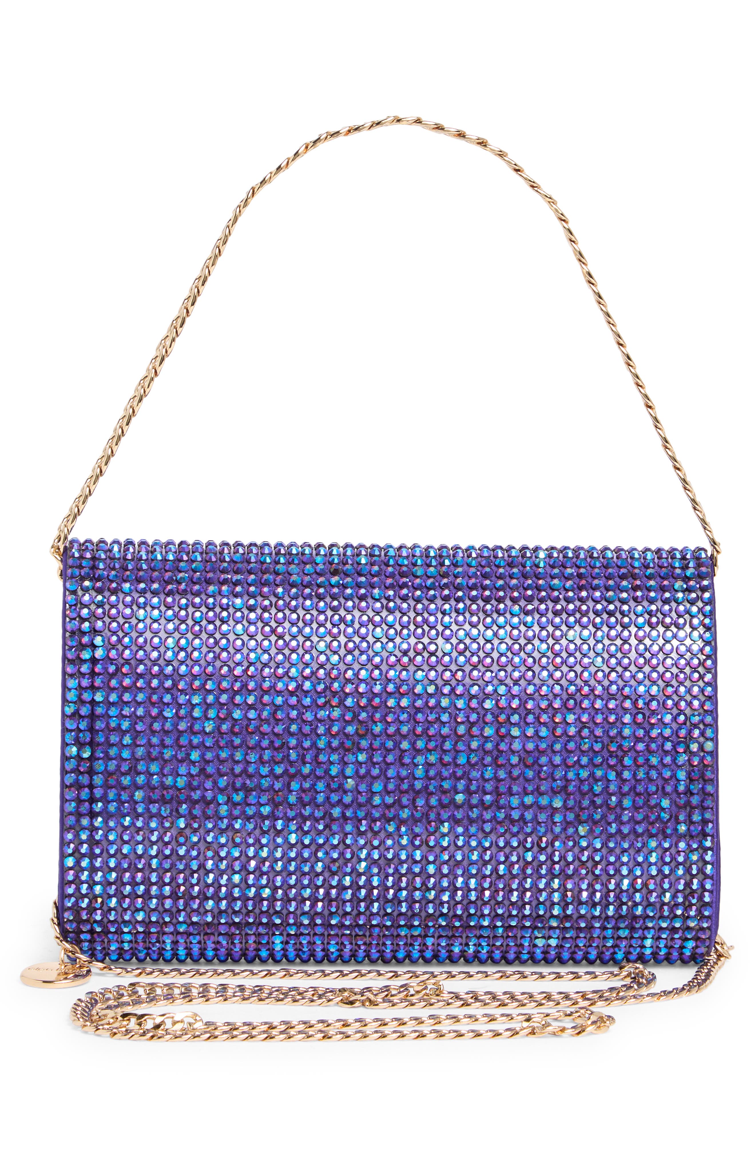 Olga Berg Liv Crystal Clutch, Alternate, color, 