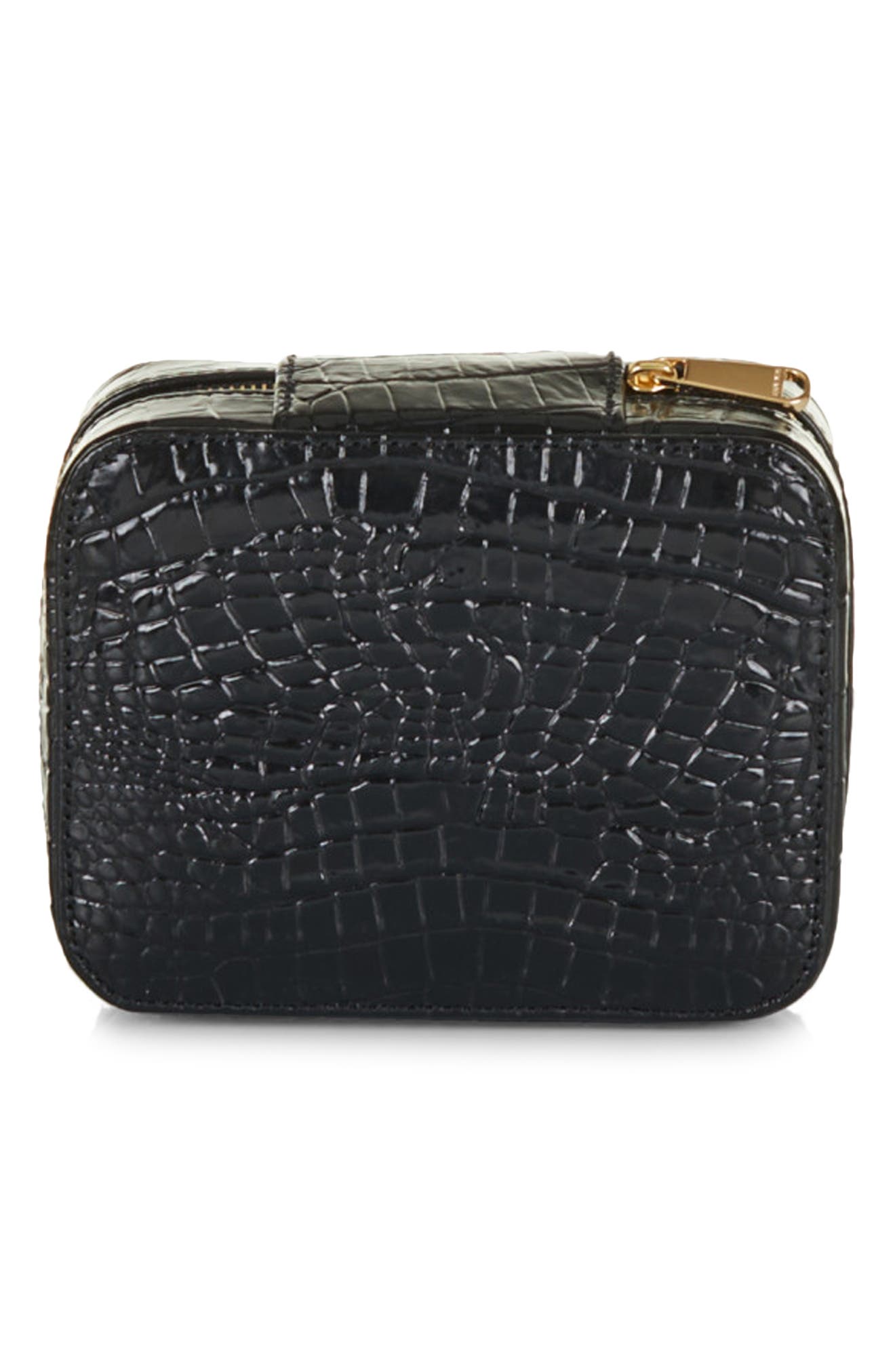 Brahmin Lori Croc Embossed Leather Jewelry Case, Alternate, color, 
