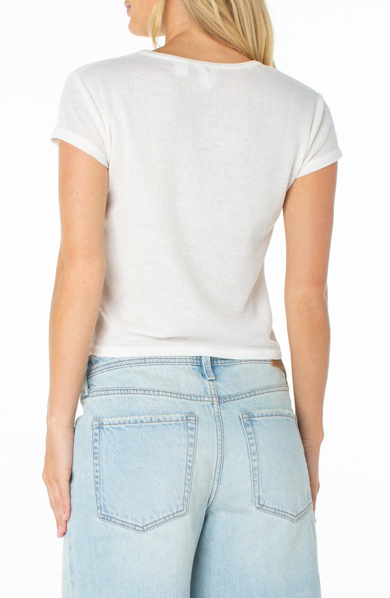Roxy Back Bay Waffle Knit T-Shirt, Alternate, color, Coconut Milk