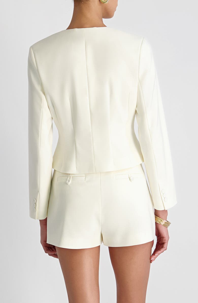 French Connection Halsey Twill Crop Jacket, Alternate, color, Porcelain Cream