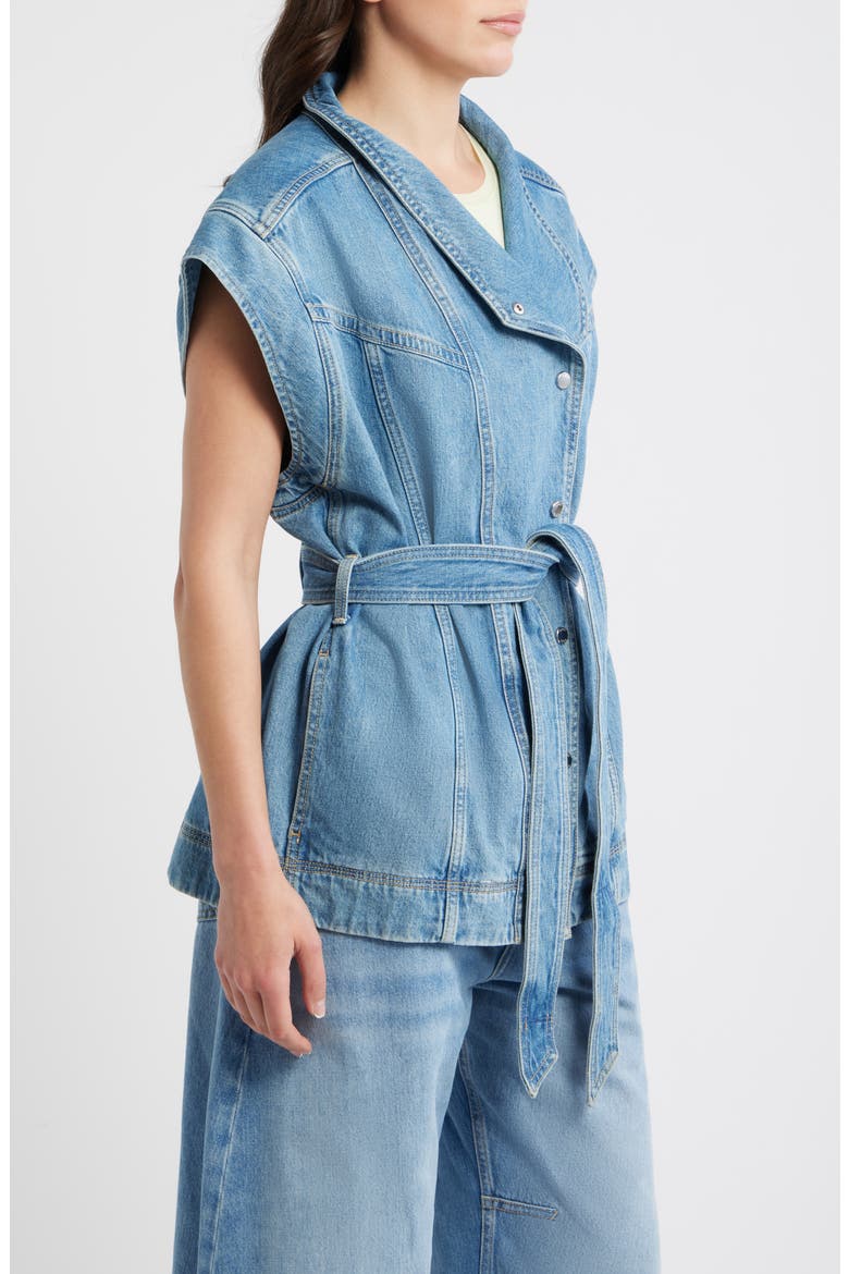 Denim Vest, Alternate, color, LIGHT BLUE