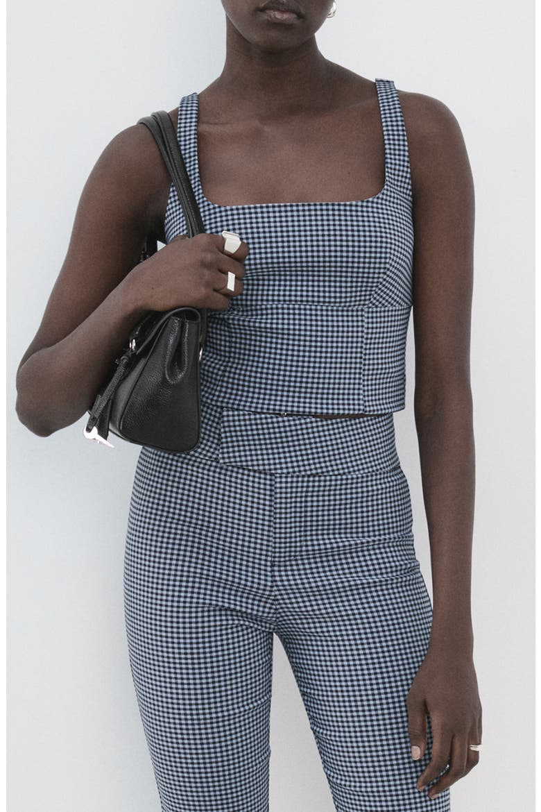 Victoria Gingham Top, Main, color, BLUE