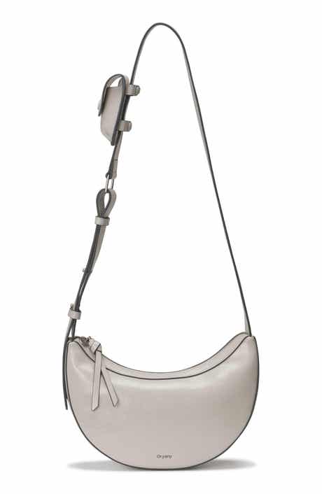 Oryany Rookie Crescent Crackled Leather Crossbody Bag