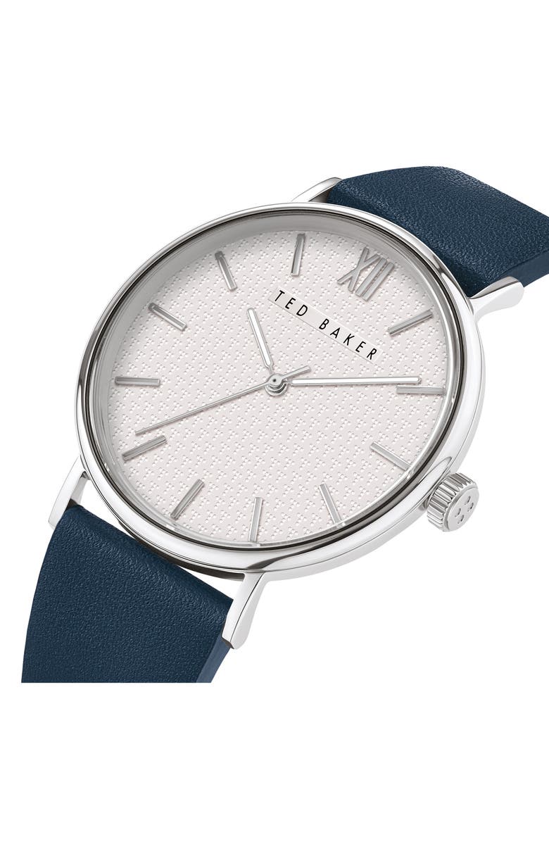 Ted Baker London Phylipa Gents Leather Strap Watch, 43mm, Alternate, color,
