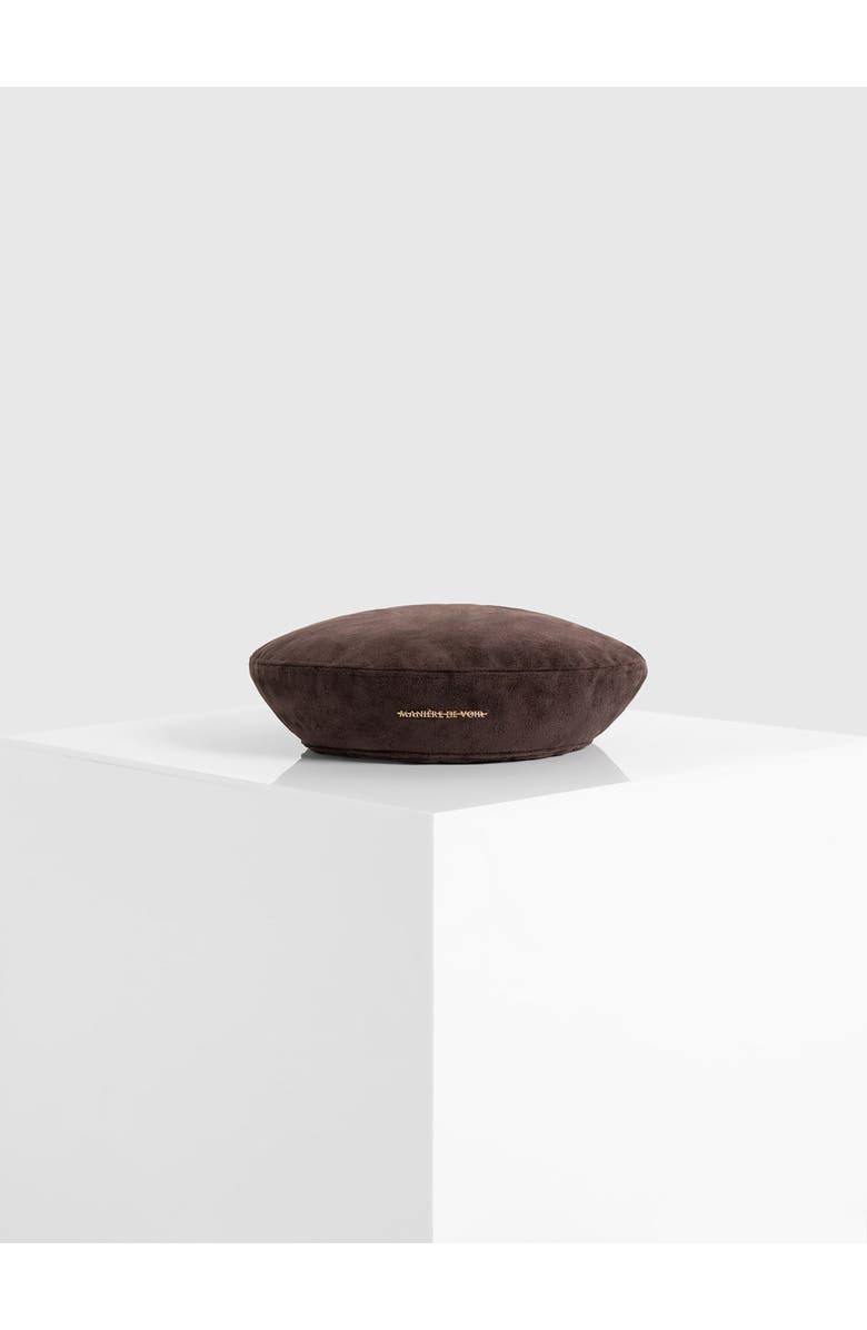Manière De Voir Anya Suede Beret, Main, color, Brown