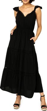 GIBSONLOOK Lace Detail Midi Dress