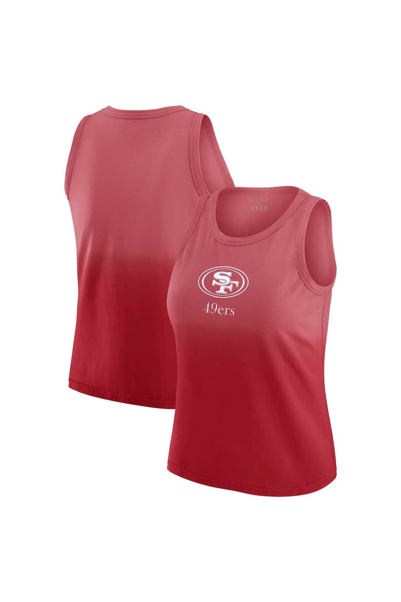 Women's WEAR by Erin Andrews x Gracie Hunt Scarlet San Francisco 49ers Ombre Tank Top, Alternate, color, Scarlet