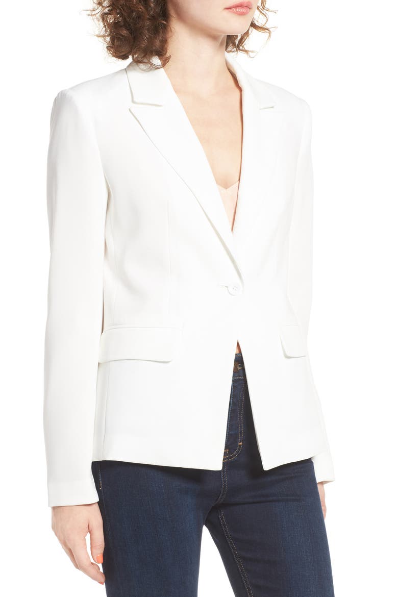 Structured Blazer, Alternate, color, WHITE