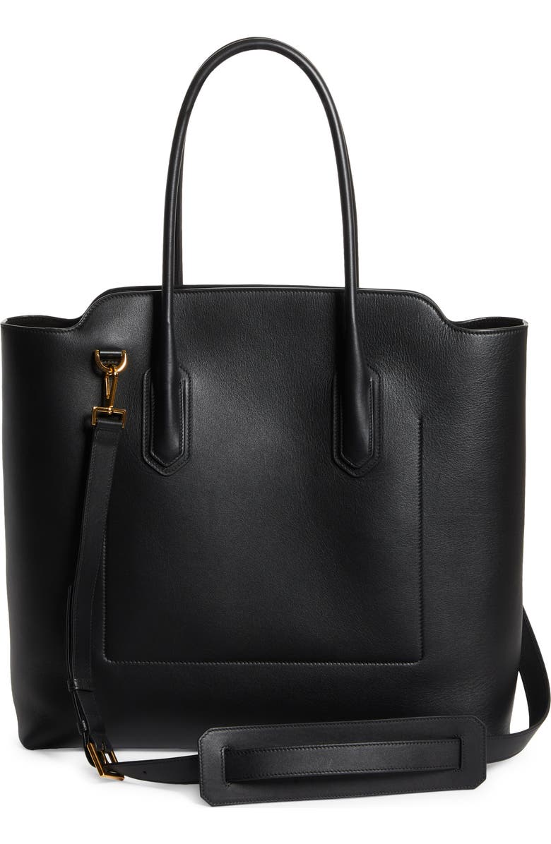 TOM FORD Alexander Leather Tote, Alternate, color,