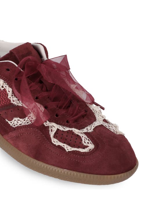 Alohas Burgundy Leather Tb 490 Crochet Sneakers In Brown