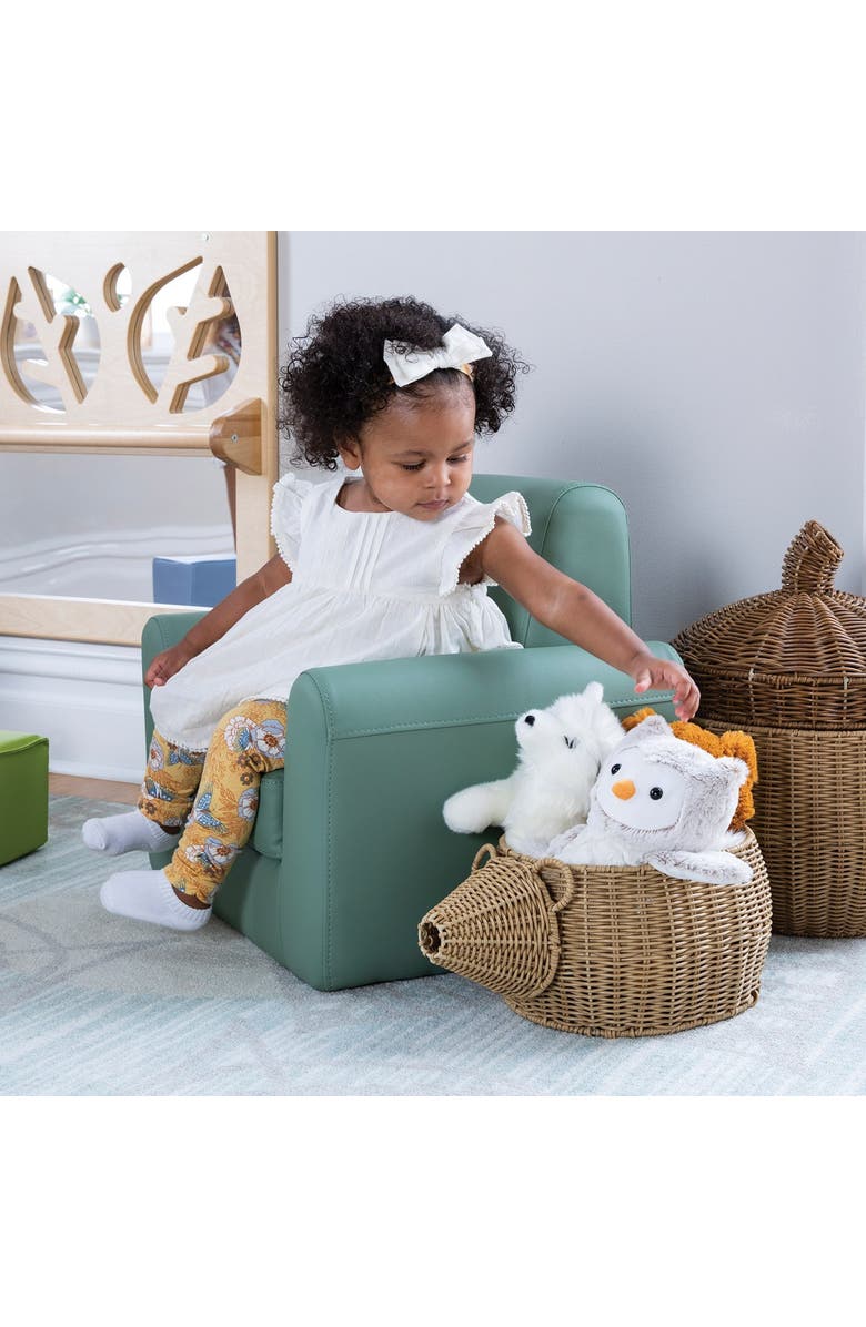 Kaplan Early Learning Company Hedgehog Washable Wicker Basket, Alternate, color, 