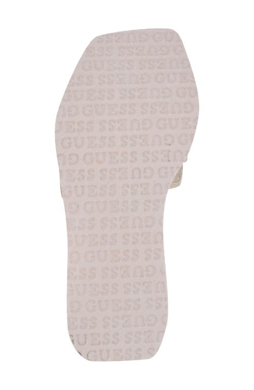 Guess Dellean Platform Wedge Sandal In Brown