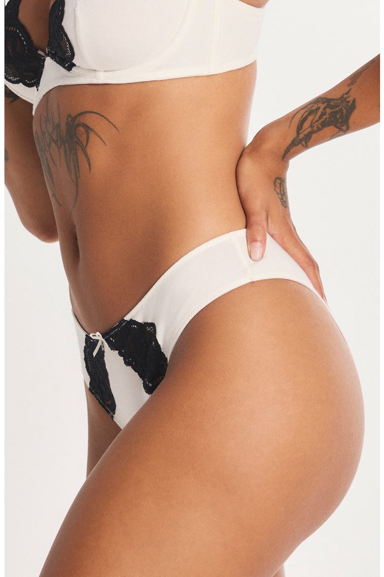 Swirly Girly Cheeky Briefs, Alternate, color, WHITE TEA/ BLACK CAVIAR