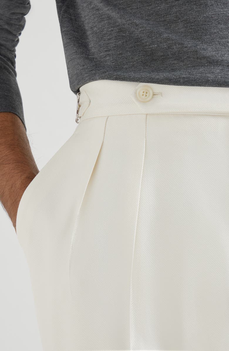 Brunello Cucinelli Tuxedo trousers, Alternate, color, Off-White