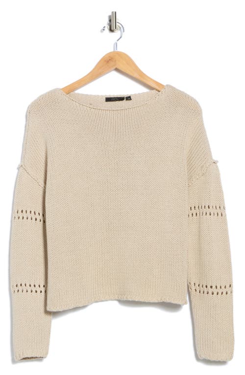 Rd Style Open Stitch Detail Sweater In Neutral