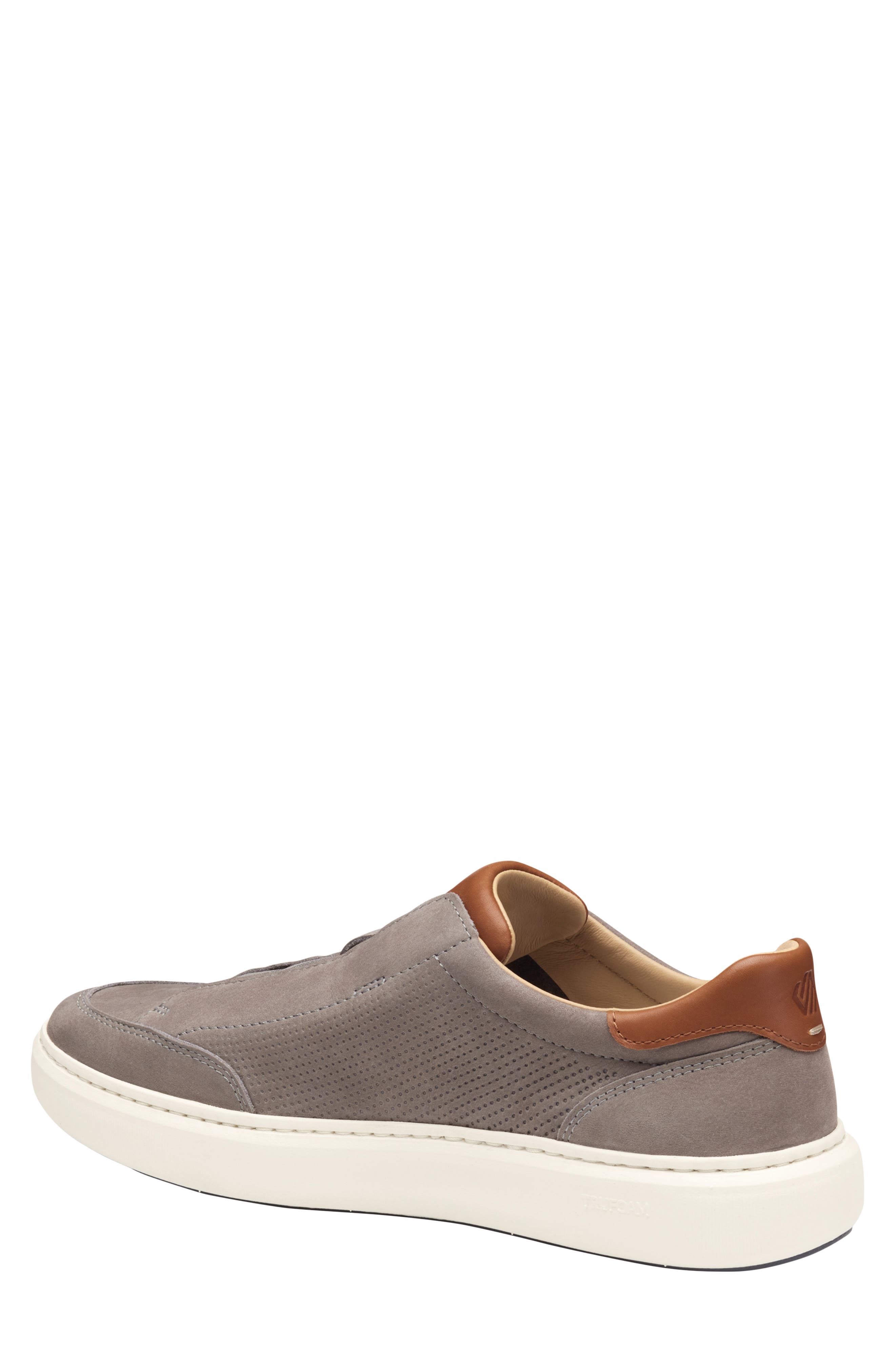 Johnston & Murphy Anders Perforated Leather Sneaker, Alternate, color, Gray Nubuck