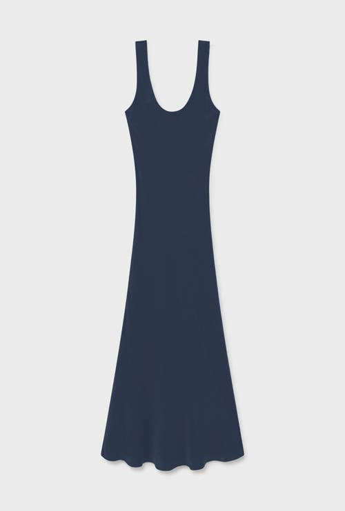 Silk Laundry Scoop Neck Dress Midnight In Midnight