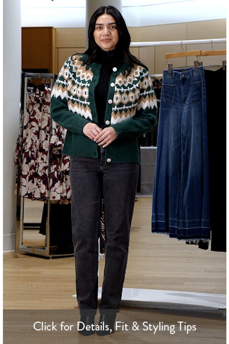 The Snowed In Fair Isle Merino Wool & Cashmere Blend Cardigan video