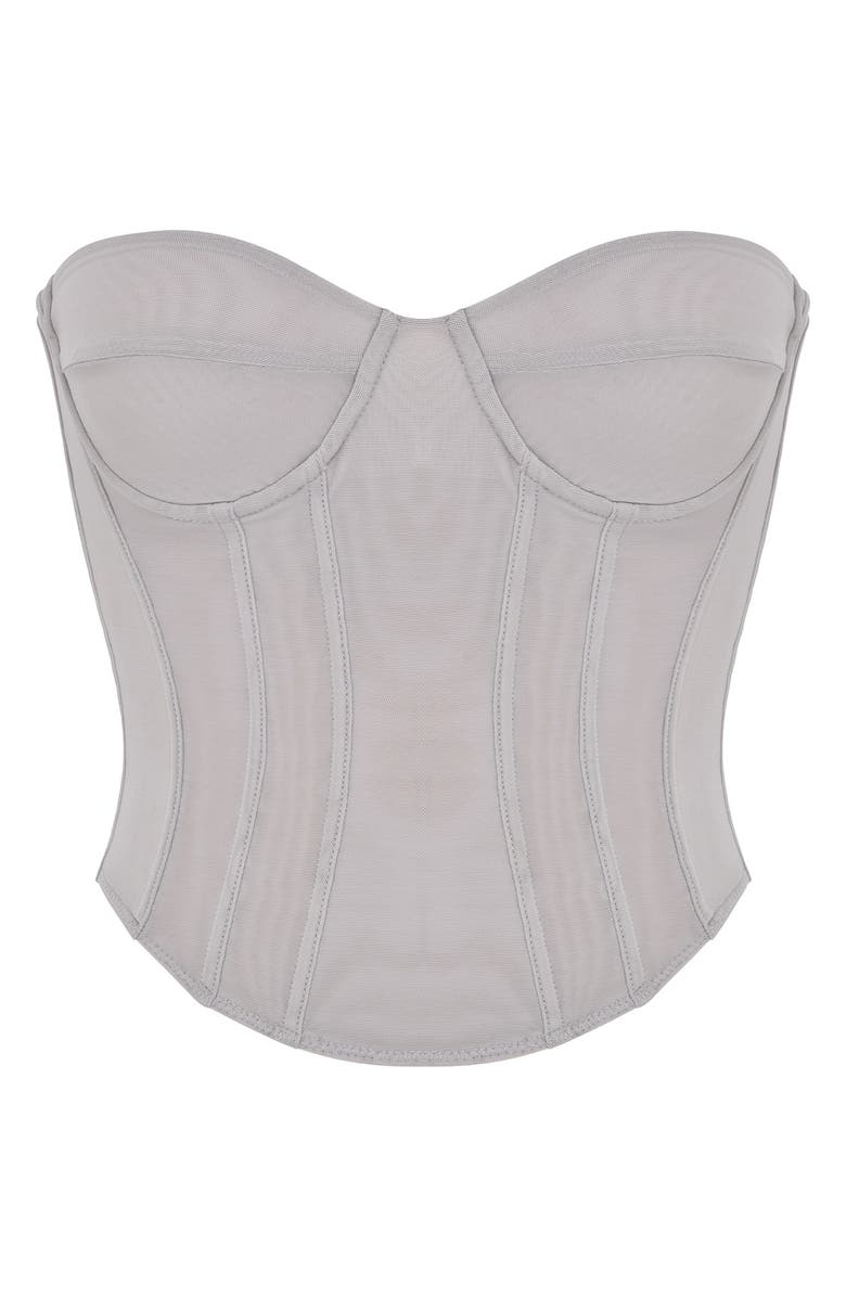 HOUSE OF CB Demi Underwire Corset Top, Alternate, color, Grey