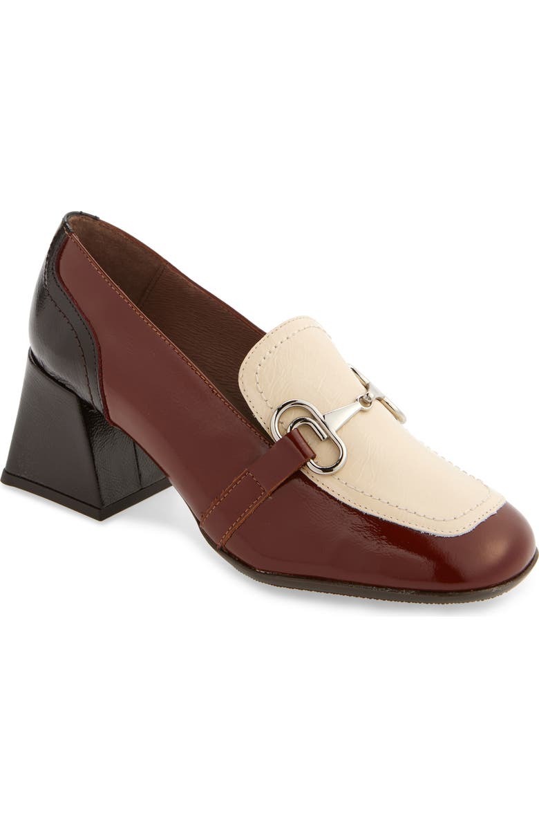 Wonders Moc Toe Bit Loafer Pump, Main, color, Brown Cream Combo