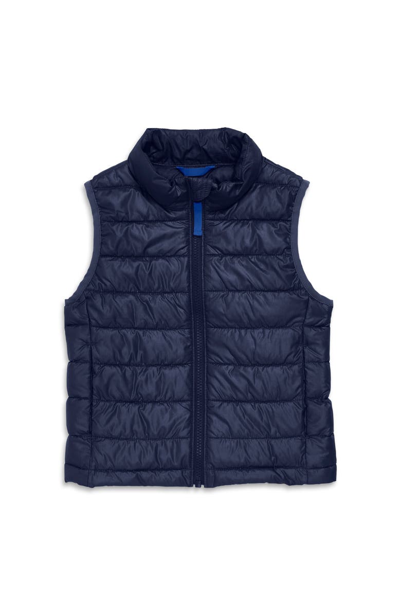 Primary Kids Lightweight Puffer Vest, Main, color, Navy