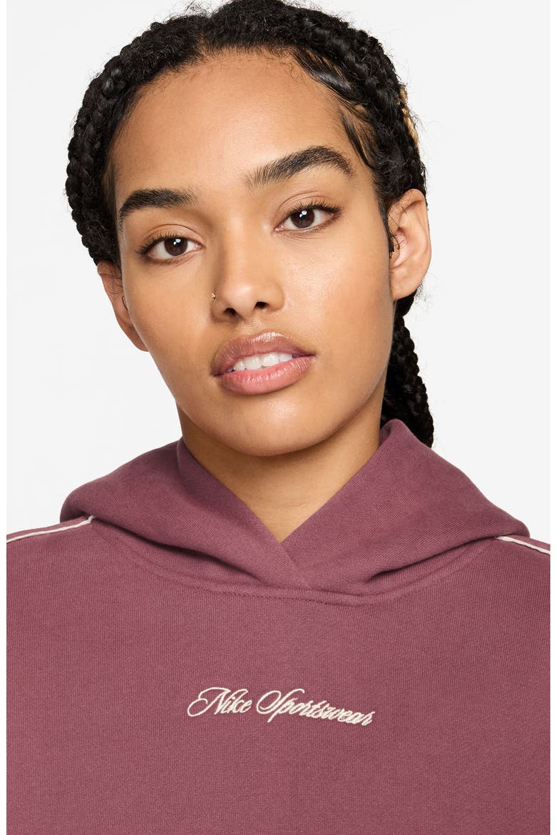Sportswear Oversized Fleece Hoodie, Alternate, color, 654 PKSMOK/ PKSMOK
