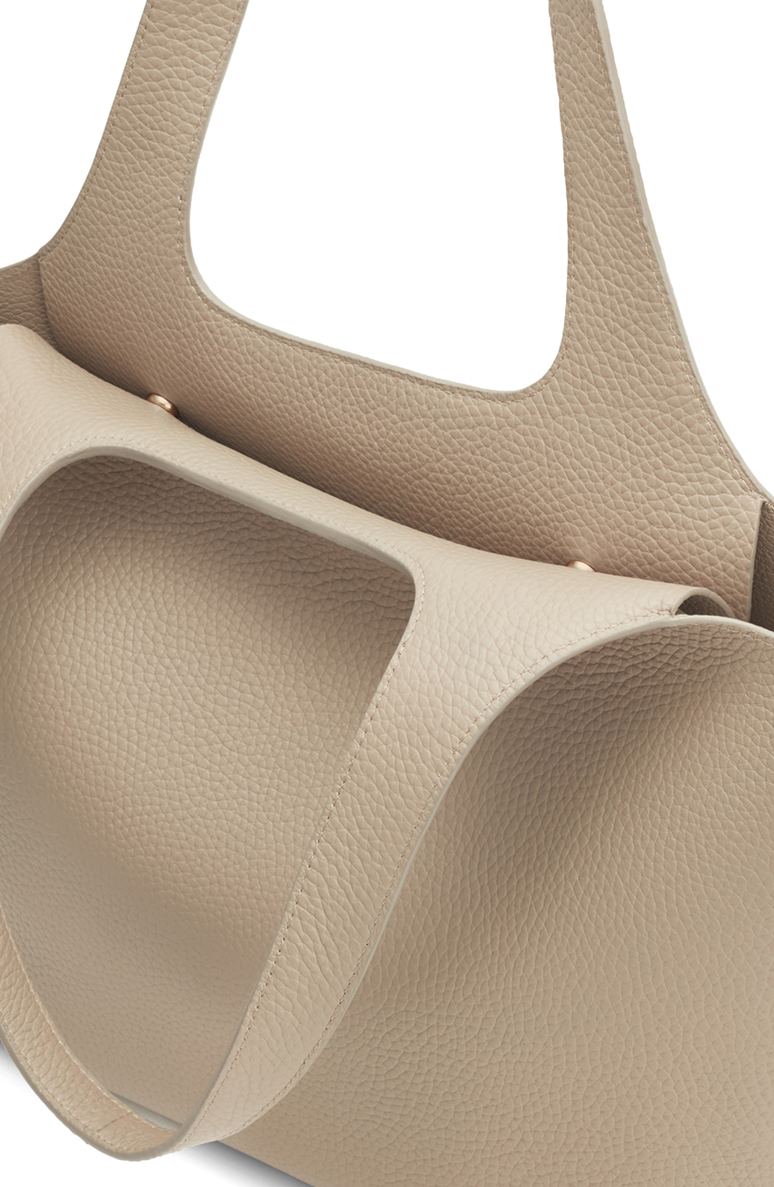 Cuyana System 13-Inch Laptop Leather Tote, Alternate, color, Stone