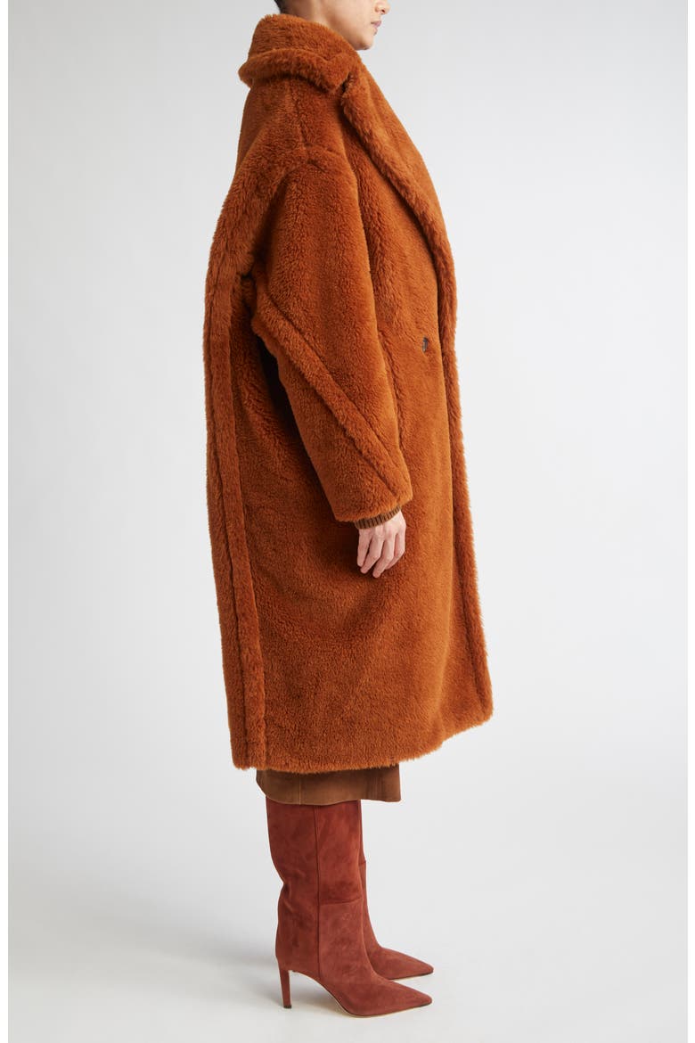 Tedgirl Oversize Double Breasted Alpaca Blend Coat, Alternate, color, BROWN BRONZE