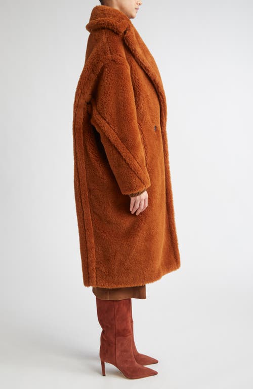 Max Mara Tedgirl Oversize Double Breasted Alpaca Blend Coat In Brown