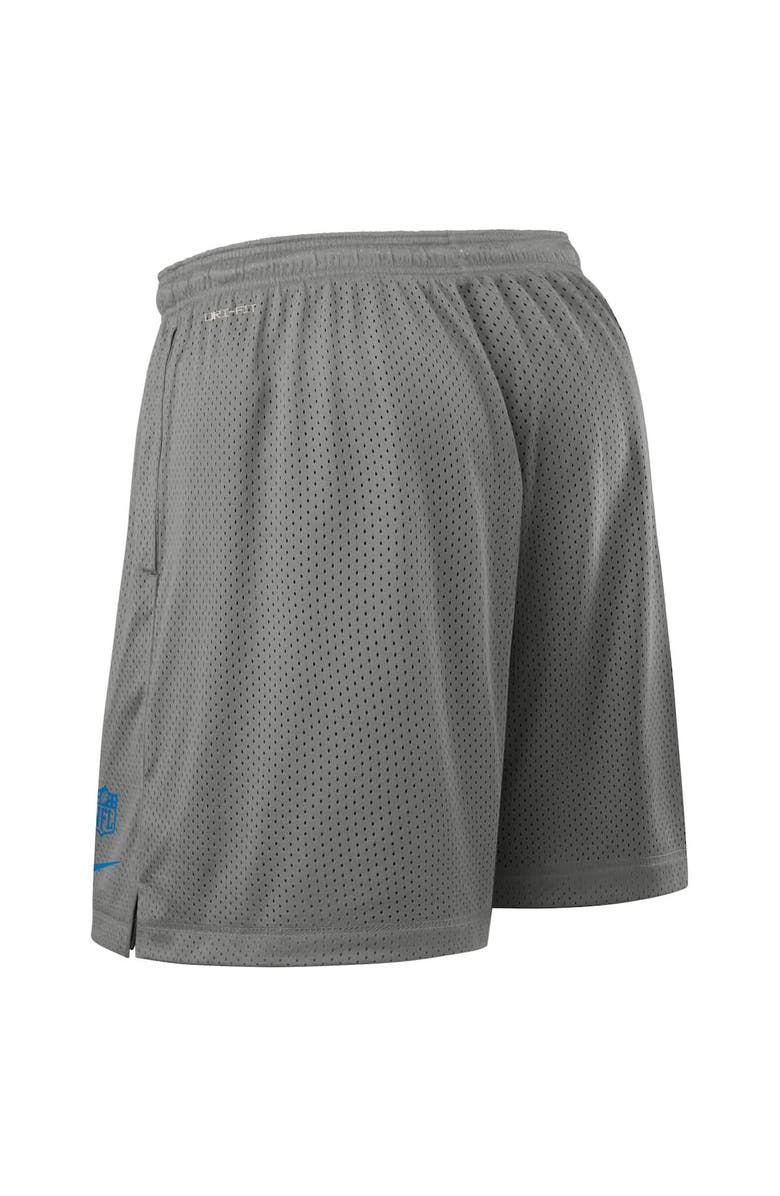 Nike Men's Nike Gray Detroit Lions Sideline Reversible Performance Shorts, Alternate, color, Gray