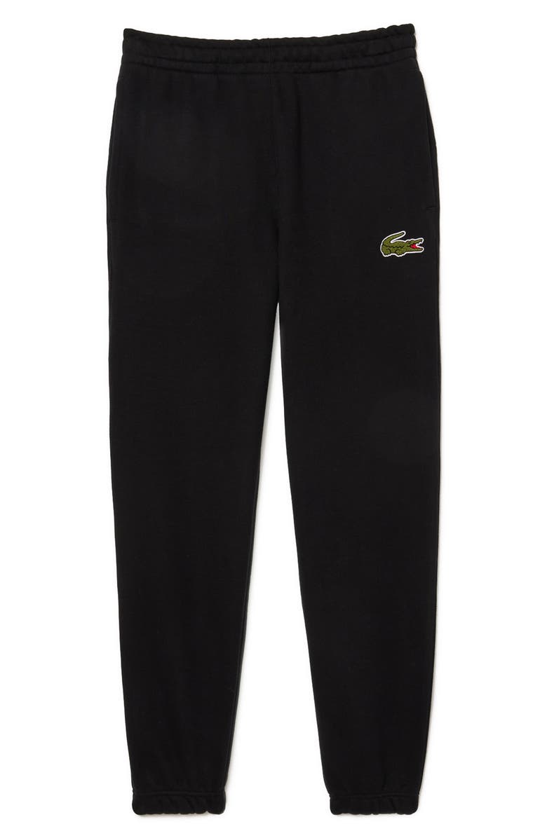 Lacoste Relaxed Fit Cotton Sweatpants, Main, color, 031 Black