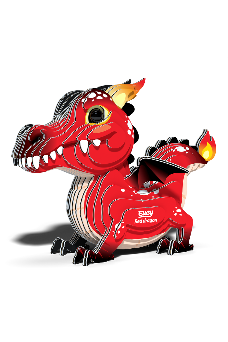 Red Dragon  3D Puzzle, Alternate, color, No Color