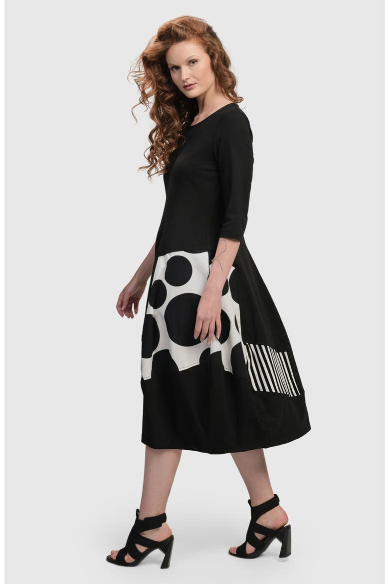 Broadway Cocoon Dress, Alternate, color, Mono