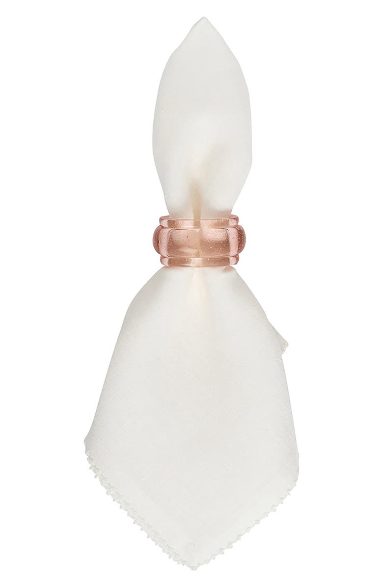 Juliska Provence Set of 4 Napkin Rings, Alternate, color, Blush